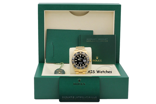 BNIB Rolex Submariner Ceramic 126618LN 41MM 18K Yellow Gold Black Dial