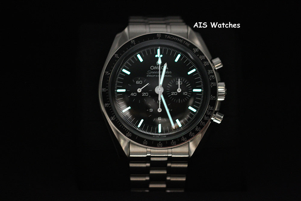 BNIB Omega SpeedMaster 3861 Moon Watch 310.30.42.50.01.001 Hesalite Crystal B&P