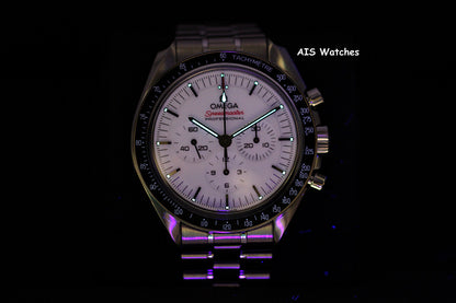 BNIB Omega SpeedMaster 3861 MoonWatch 310.30.42.50.04.001 White Dial Sapphire BP