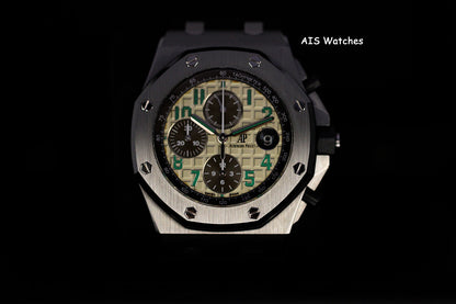 Audemars Piguet 26470ST Safari Royal Oak Offshore Chronograph 42MM Box & Papers