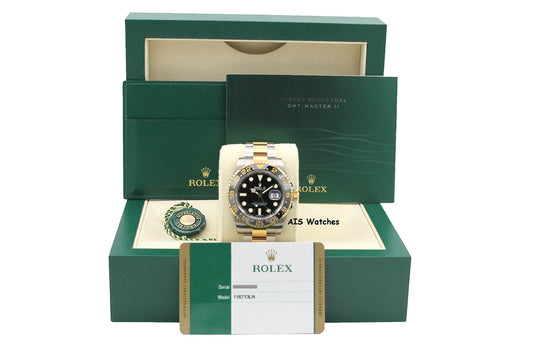 Rolex GMT Master II 18K/SS 116713LN 40MM Black Dial 2015 Box & Paper