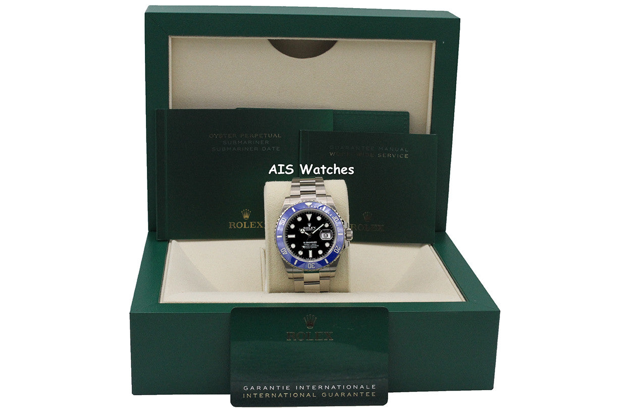 Rolex Submariner Ceramic 126619LB 18K White Gold Blue Bezel B&P