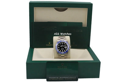 Rolex Submariner Ceramic 126619LB 18K White Gold Blue Bezel B&P