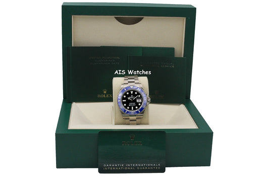 Rolex Submariner Ceramic 126619LB 18K White Gold Blue Bezel B&P
