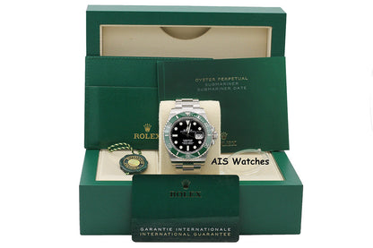 BNIB Rolex Submariner Date Ceramic Green Bezel 126610LV 41MM Box & Paper