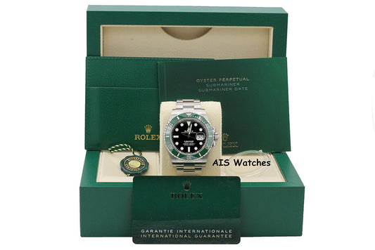 BNIB Rolex Submariner Date Ceramic Green Bezel 126610LV 41MM Box & Paper