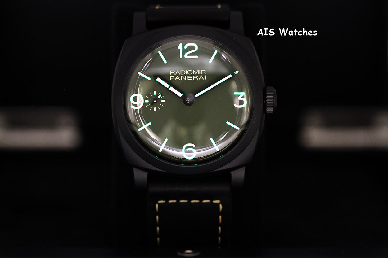 NOS / BNIB Panerai PAM 997 Radiomir 1940 48MM 3 Days Ceramic Military Green BP