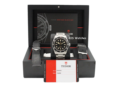 Tudor 79220N Heritage Black Bay Black Stainless Steel / NATO / Leather Box & Paper