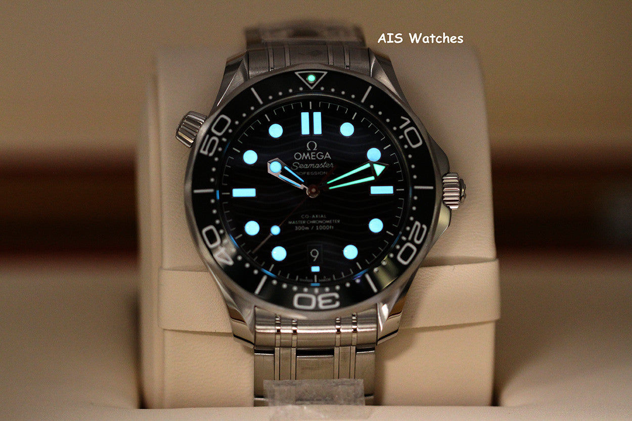 BNIB Omega Seamaster 300M SS 42MM Diver Green Wave Dial 210.30.42.20.10.001 BP