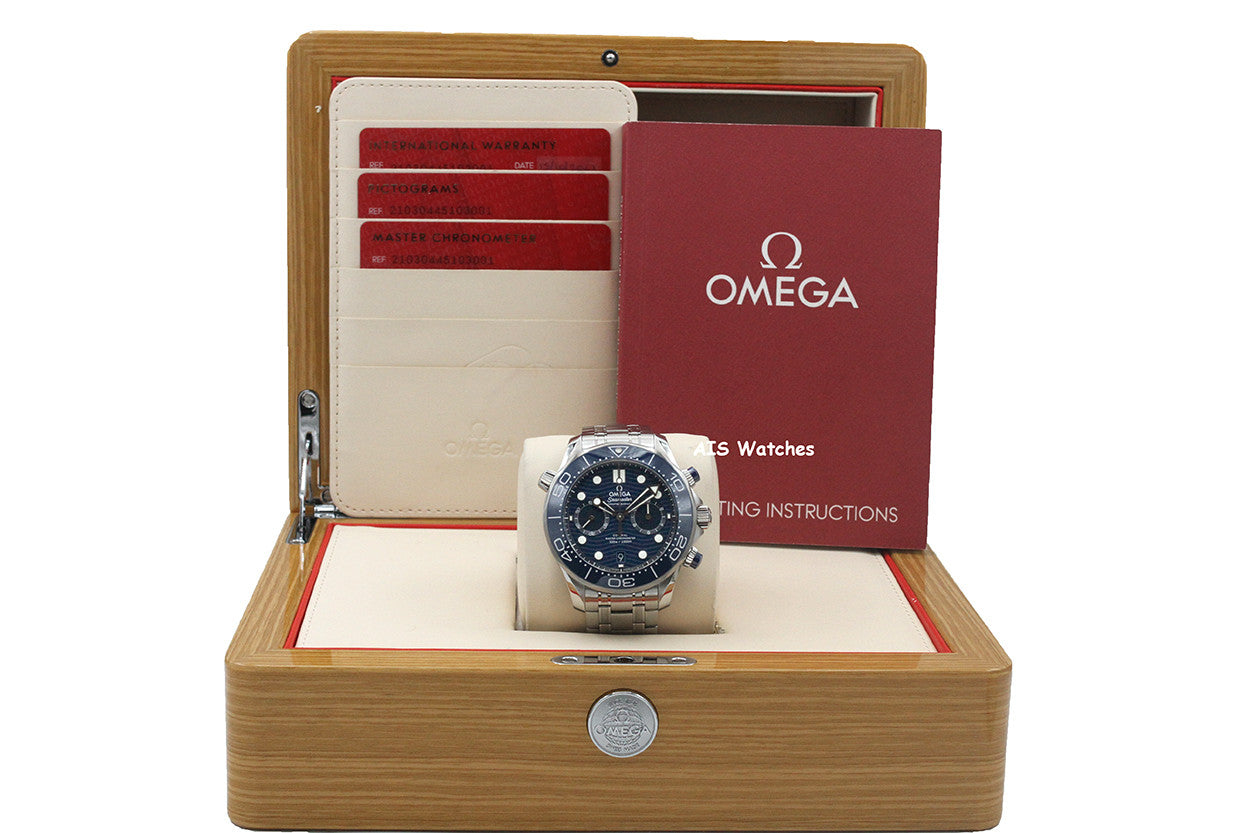 Omega Seamaster Diver 300M 210.30.44.51.03.001 Chronograph Blue Dial 44MM SS BP