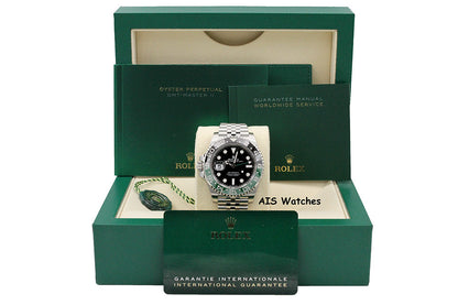 BNIB Rolex GMT Master II 126720VTNR Sprite Lefty Jubilee Black / Green BP