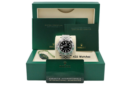 BNIB Rolex GMT Master II 126720VTNR Sprite Lefty Jubilee Black / Green BP