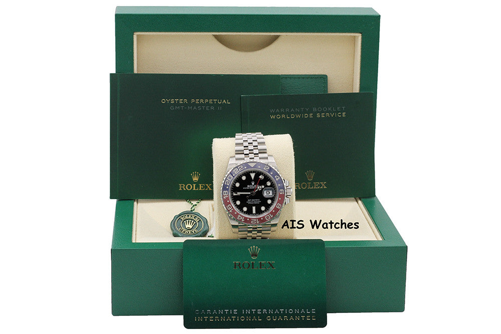 BNIB Rolex GMT Master II 126710BLRO Red Blue Pepsi / Jubilee Box & Papers