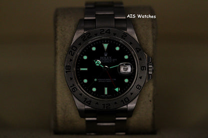 Rolex Explorer II 16570 Black Dial 40MM F Serial Box & Papers
