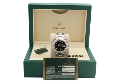 Rolex Explorer II 16570 Black Dial 40MM M Serial 3186 Box & Papers