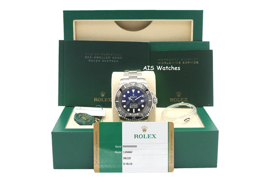 Rolex 126660 Deep Sea SeaDweller James Cameron DBlue 2018 Box & Papers