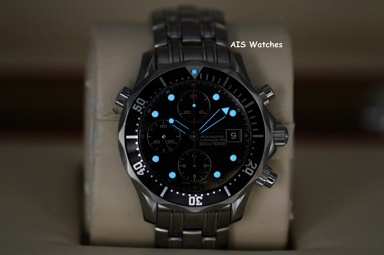 Omega Seamaster Diver 213.30.42.40.01.001 300M Automatic 41.5 Chronograph SS Bracelet B&P