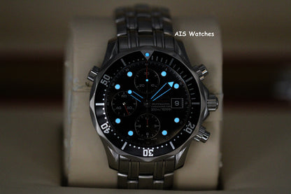 Omega Seamaster Diver 213.30.42.40.01.001 300M Automatic 41.5 Chronograph SS Bracelet B&P