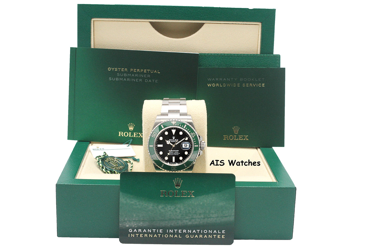 Rolex Submariner Date Ceramic Green Bezel 126610LV 41MM 2020 Box & Paper