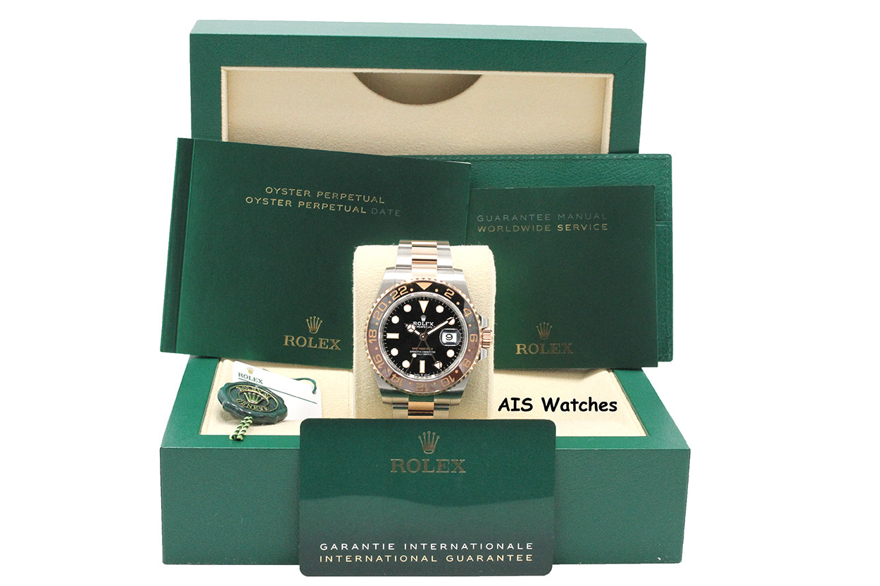 Rolex 126711 CHNR GMT Master II 18K Rose Gold / SS RootBeer Ceramic 2020 B&P