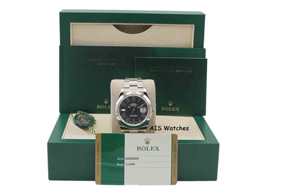 Rolex Datejust II 41MM 116300 Black Roman Dial Stainless Steel Box & Papers