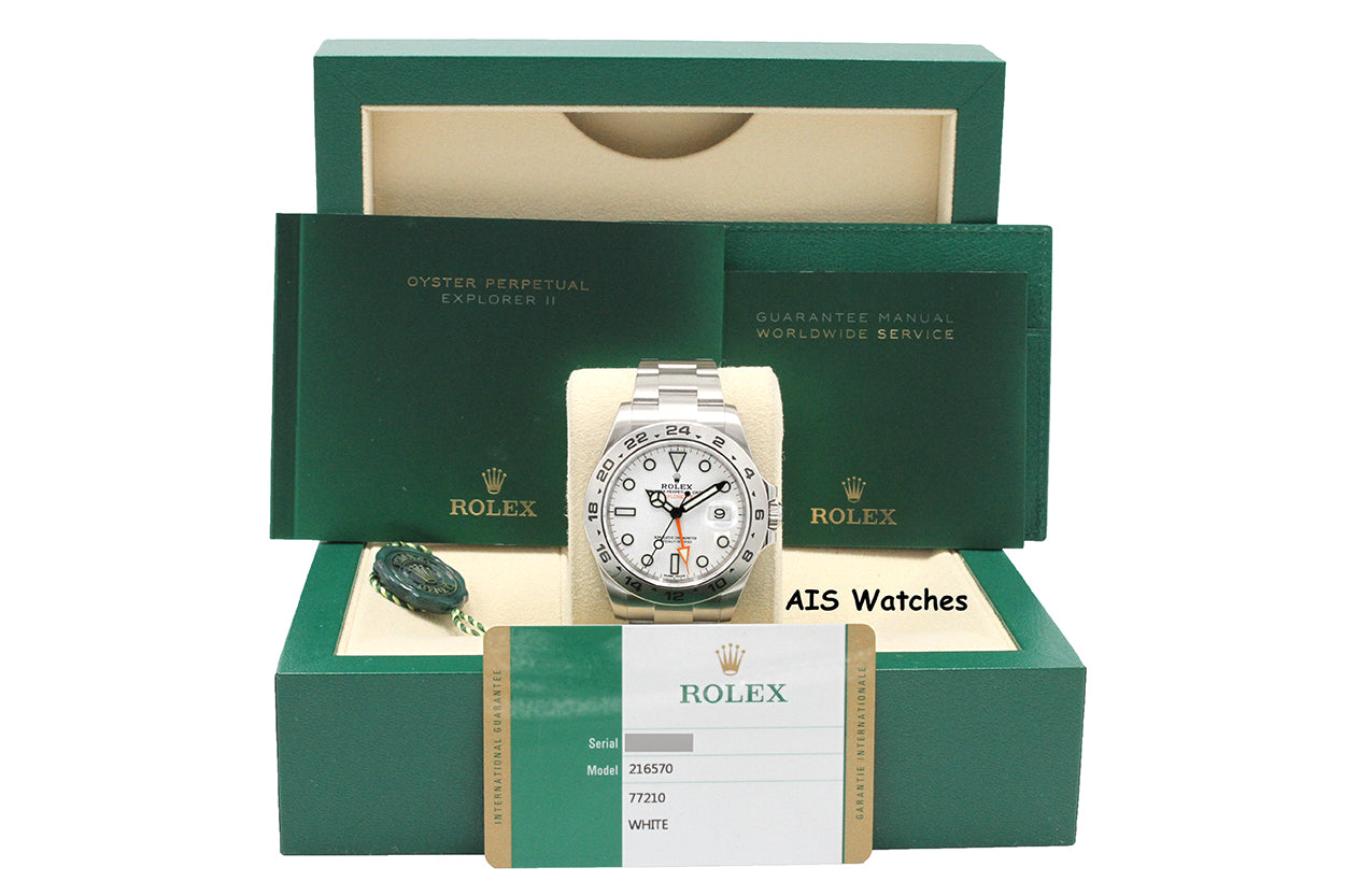 Rolex Explorer II 216570 Polar White Dial 42MM 2018 Box & Papers