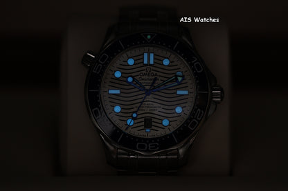 Omega Seamaster 300M SS 42MM Diver White Wave Dial 210.30.42.20.06.001 B&P