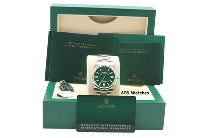 Rolex 124300 Oyster Perpetual 41 MM Green Dial 2023 Box & Papers