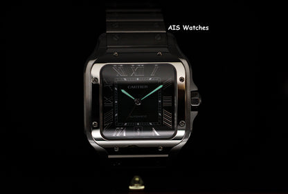 BNIB Cartier Santos De Cartier Large Steel WSSA0062 Green Dial 39.8MM B&P
