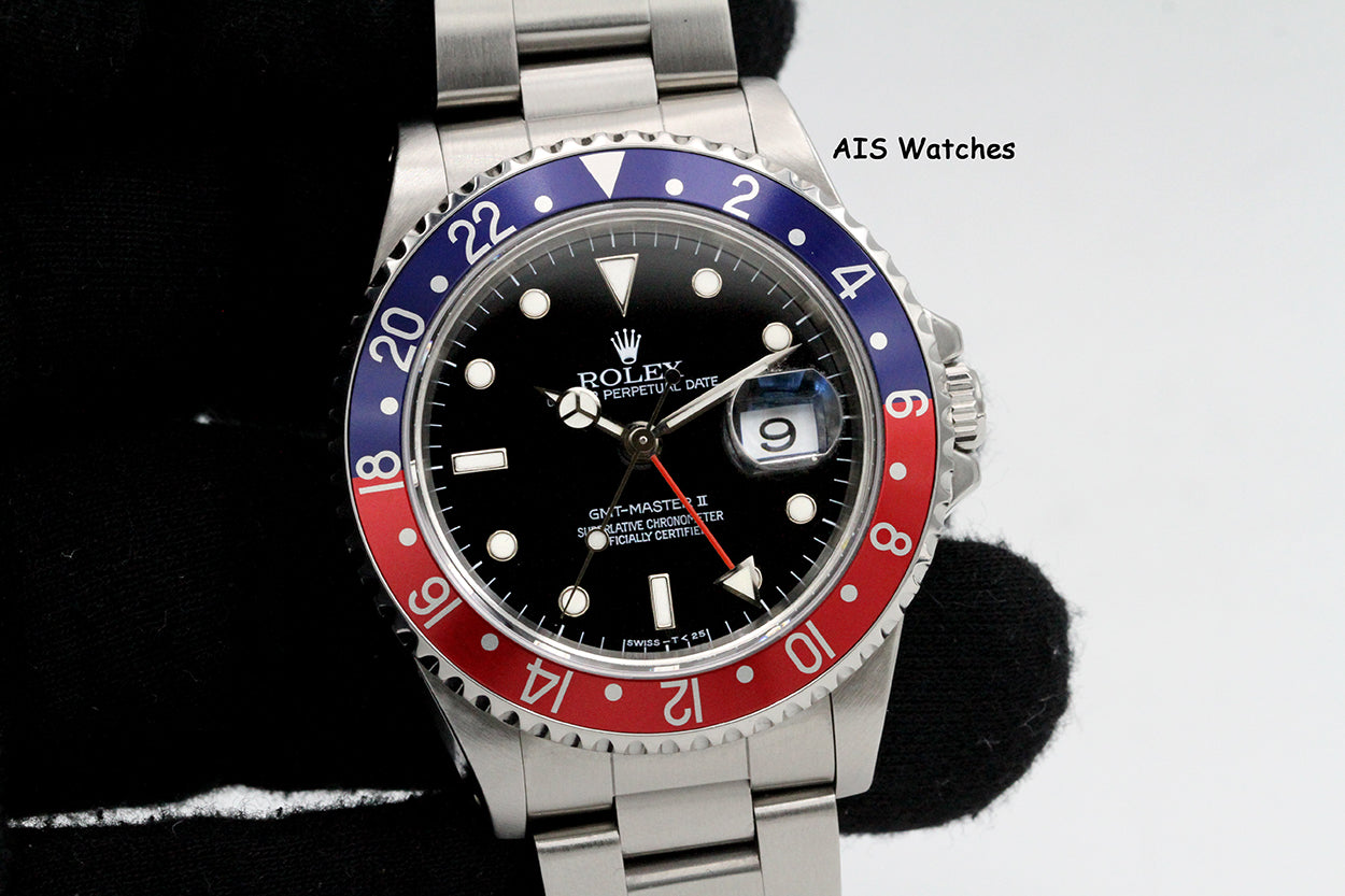 Rolex GMT Master II 16710 T Serial Pepsi Insert Box & Paper