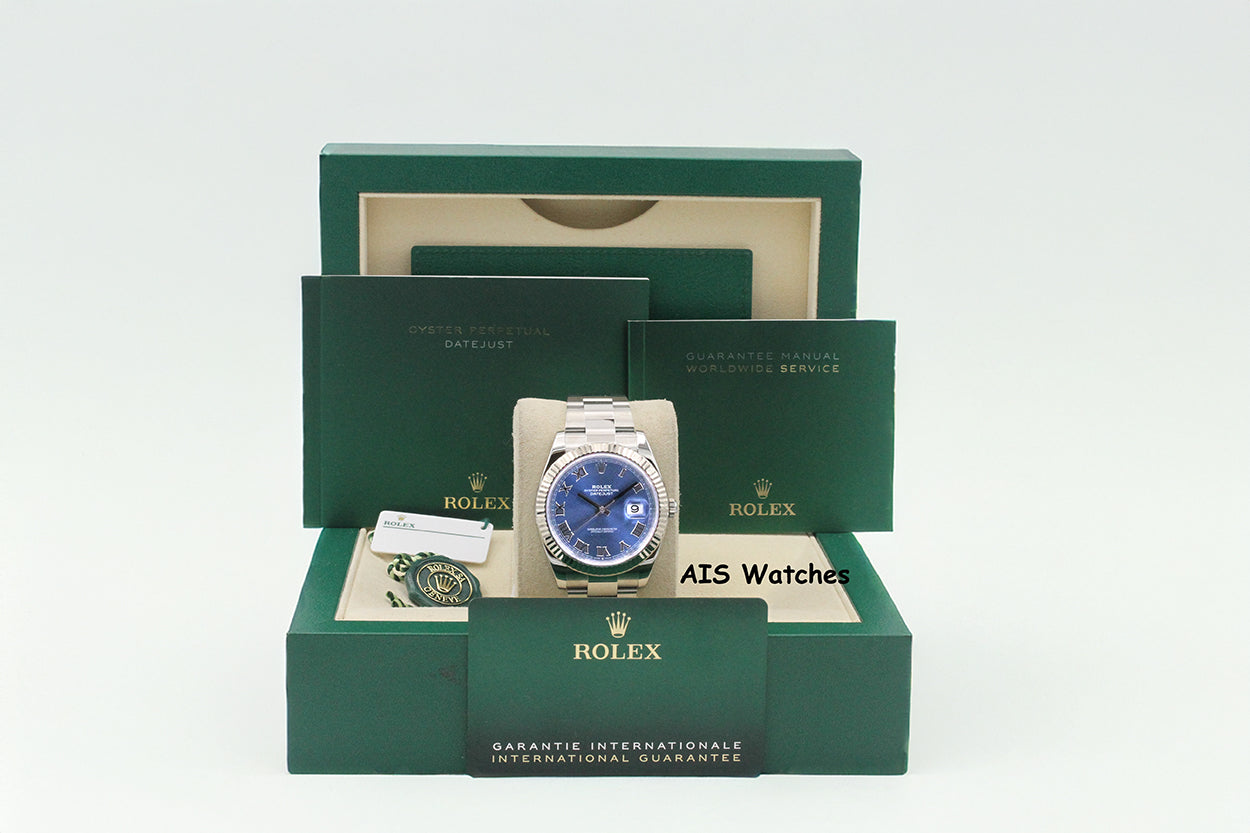 Rolex Datejust 41MM 126334 Blue Roman Dial Oyster 2022 Box & Papers