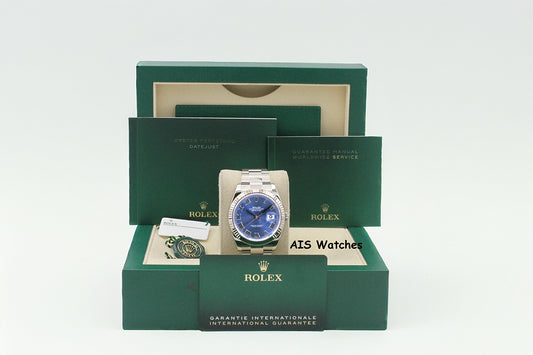 Rolex Datejust 41MM 126334 Blue Roman Dial Oyster 2022 Box & Papers