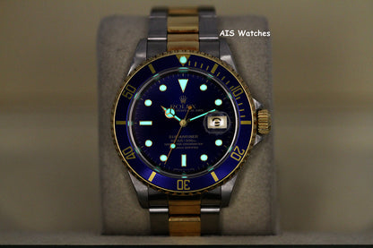 Rolex Submariner 16613 U Serial Blue Dial Box & Papers + RSC Card
