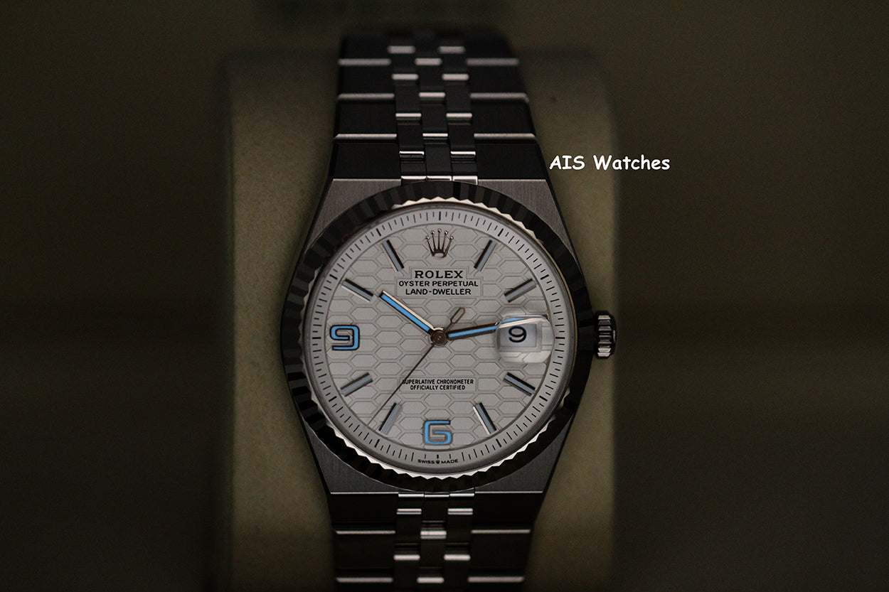 BNIB Rolex 127334 Land Dweller 40MM White Dial Stainless Steel Flat Jubilee B&P