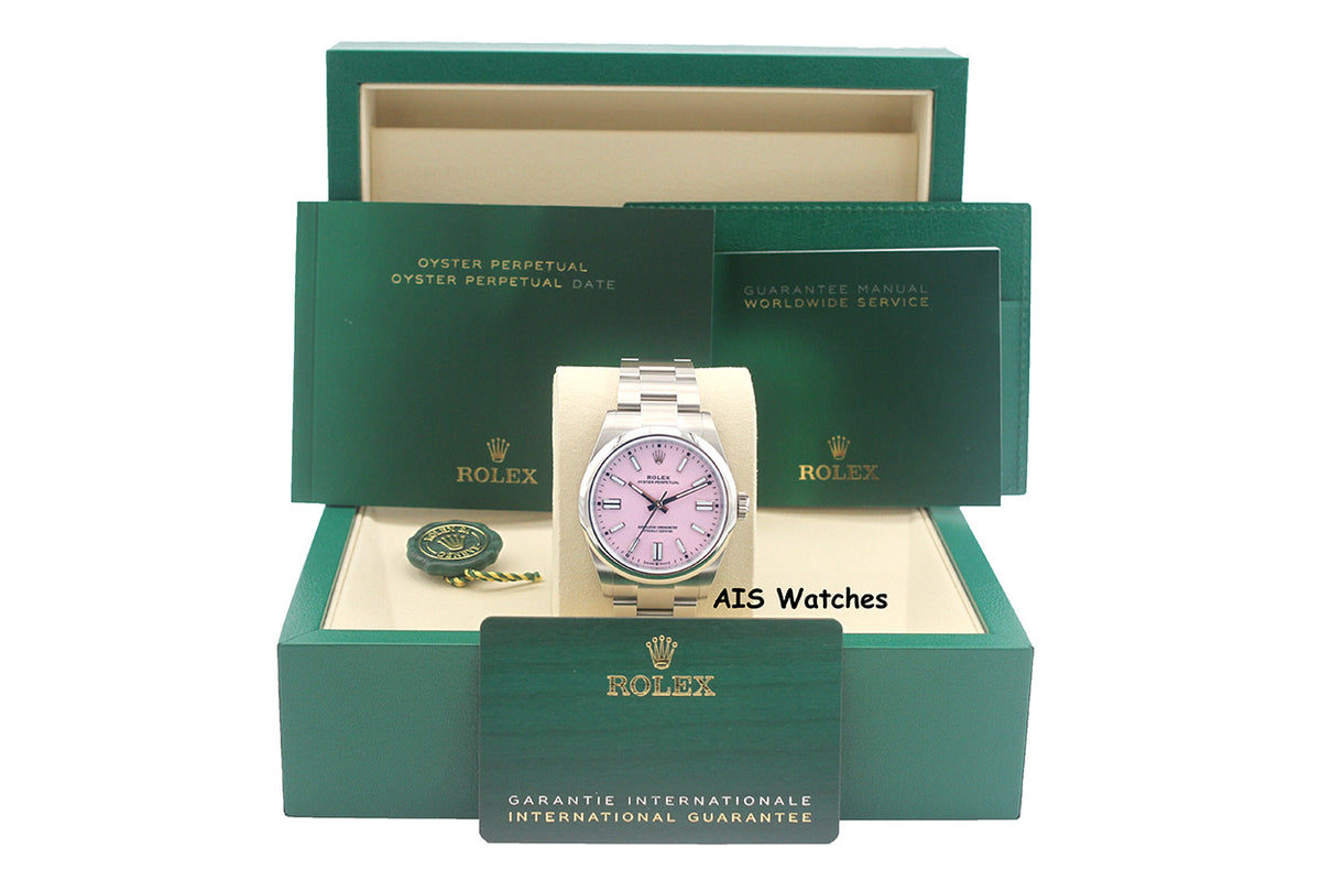 BNIB Rolex 134300 Oyster Perpetual 41 MM Pink Dial Box & Paper