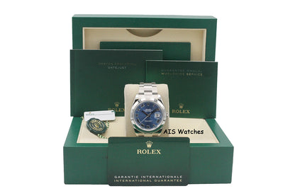 Rolex Datejust 41MM 126300 Blue Roman Dial Oyster Bracelet 2022 B&P