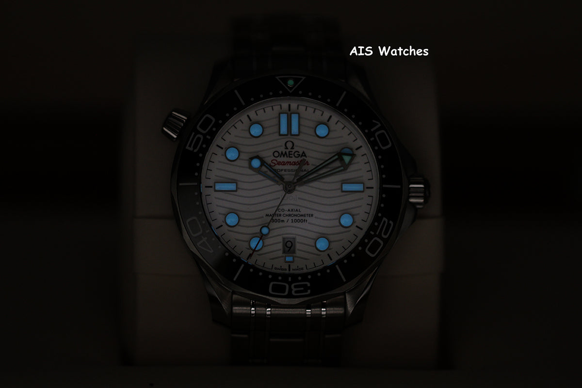 Omega Seamaster 300M SS 42MM Diver White Wave Dial 210.30.42.20.04.001 B&P