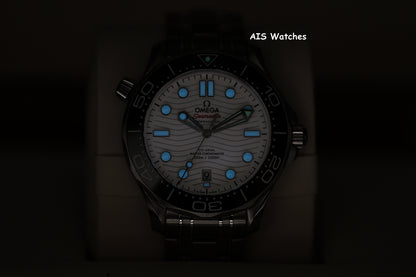 Omega Seamaster 300M SS 42MM Diver White Wave Dial 210.30.42.20.04.001 B&P