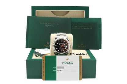 Rolex Datejust 41MM 126334 Black Stick Dial Oyster 2018 Box & Papers