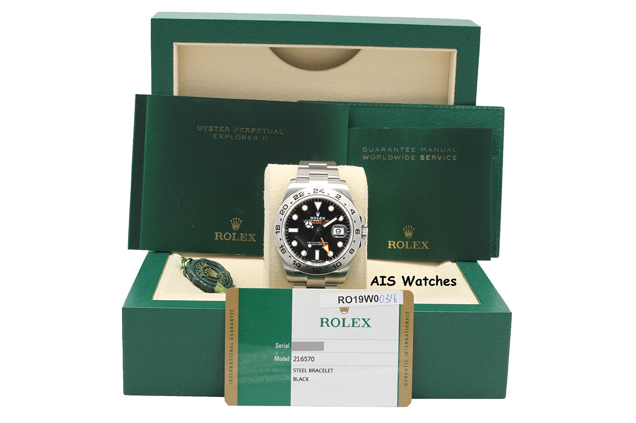 Rolex Explorer II 216570 Black Dial 42MM 2019 Box & Papers