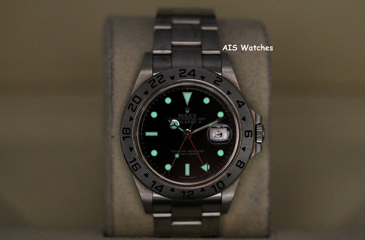 Rolex Explorer II 16570 Black Dial 40MM M Serial 3186 Box & Papers