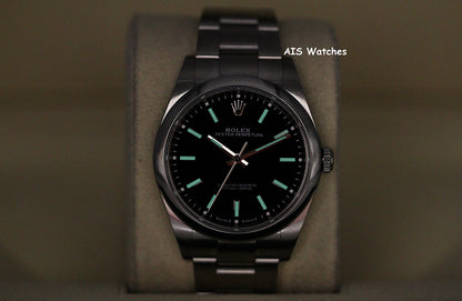 Rolex 114300 Oyster Perpetual 39MM Black Dial 2019 Box & Papers