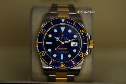 Rolex Submariner 18k/SS 116613LB Blue Dial 2019 Box & Papers