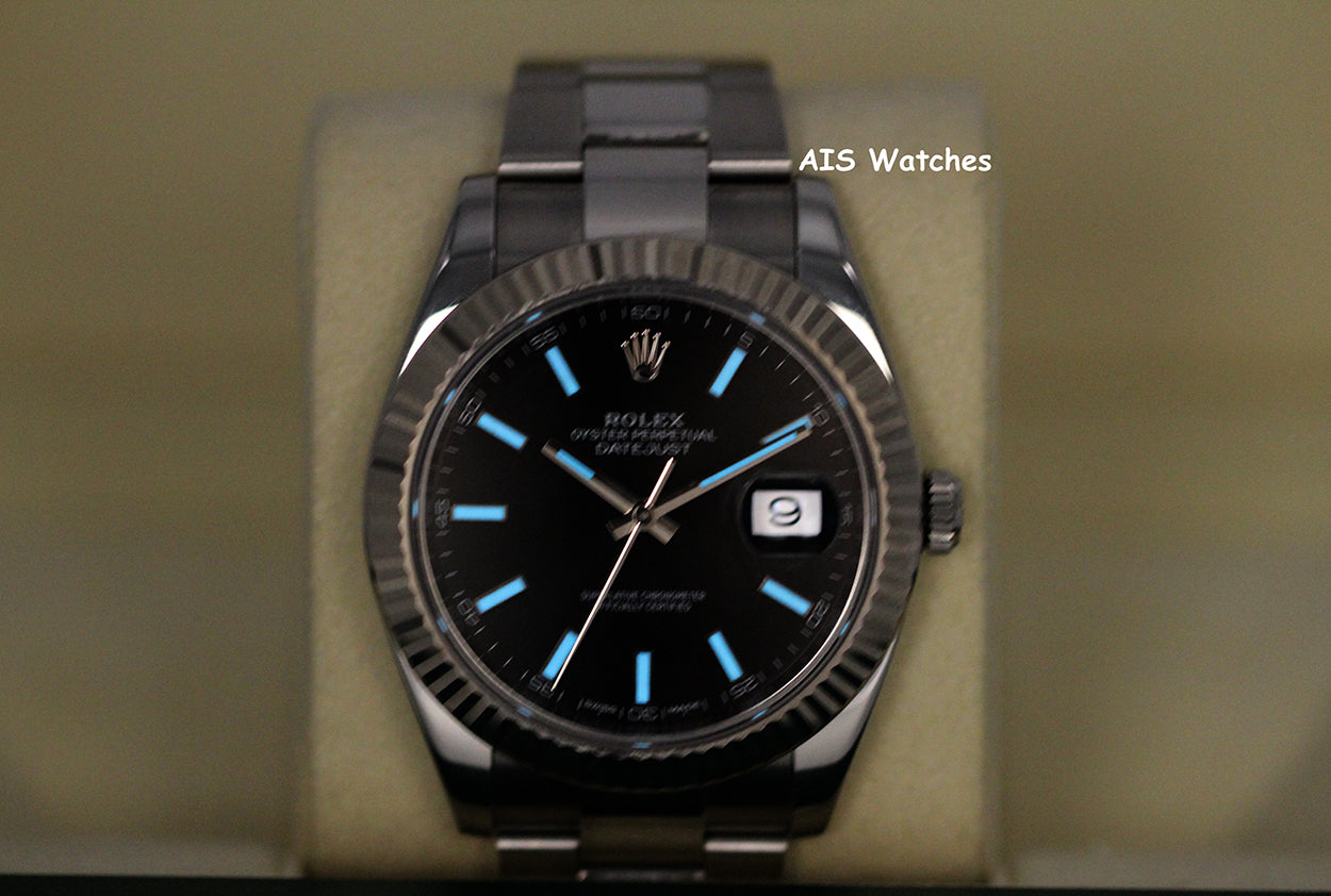 Rolex Datejust 41MM 126334 Black Stick Dial Oyster 2018 Box & Papers