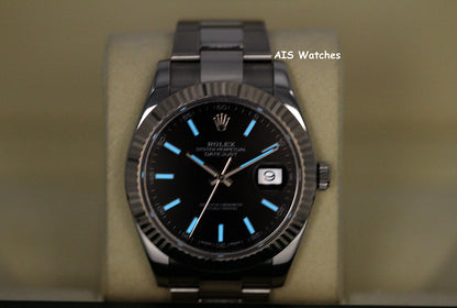 Rolex Datejust 41MM 126334 Black Stick Dial Oyster 2018 Box & Papers