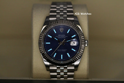 Rolex Datejust 41MM 126334 Blue Stick Dial Jubilee 2020 Box & Papers