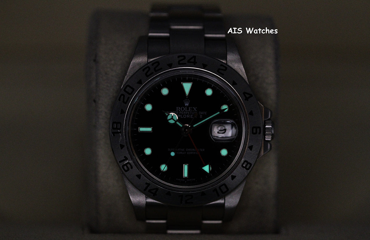 Rolex Explorer II 16570 Black Dial 40MM V Serial Box & Papers