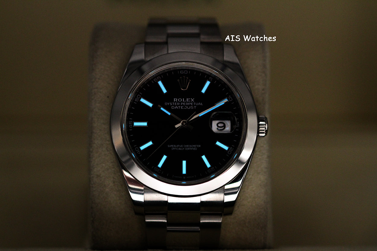 Rolex Datejust 41MM 126300 Black Stick Dial Oyster Bracelet 2021 B&P