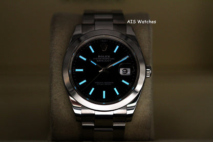 Rolex Datejust 41MM 126300 Black Stick Dial Oyster Bracelet 2021 B&P
