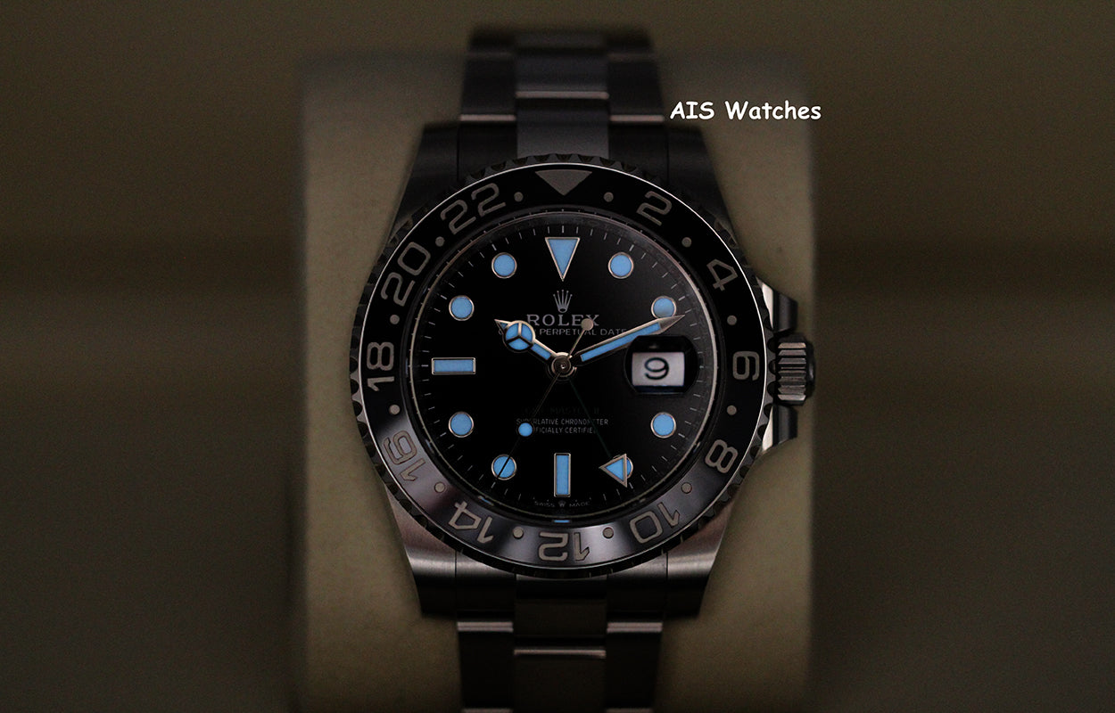 Rolex GMT Master II 126710GRNR Oyster Black / Grey Bezel Bruce Wayne B&P